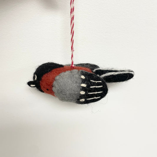 Felt bird ornament