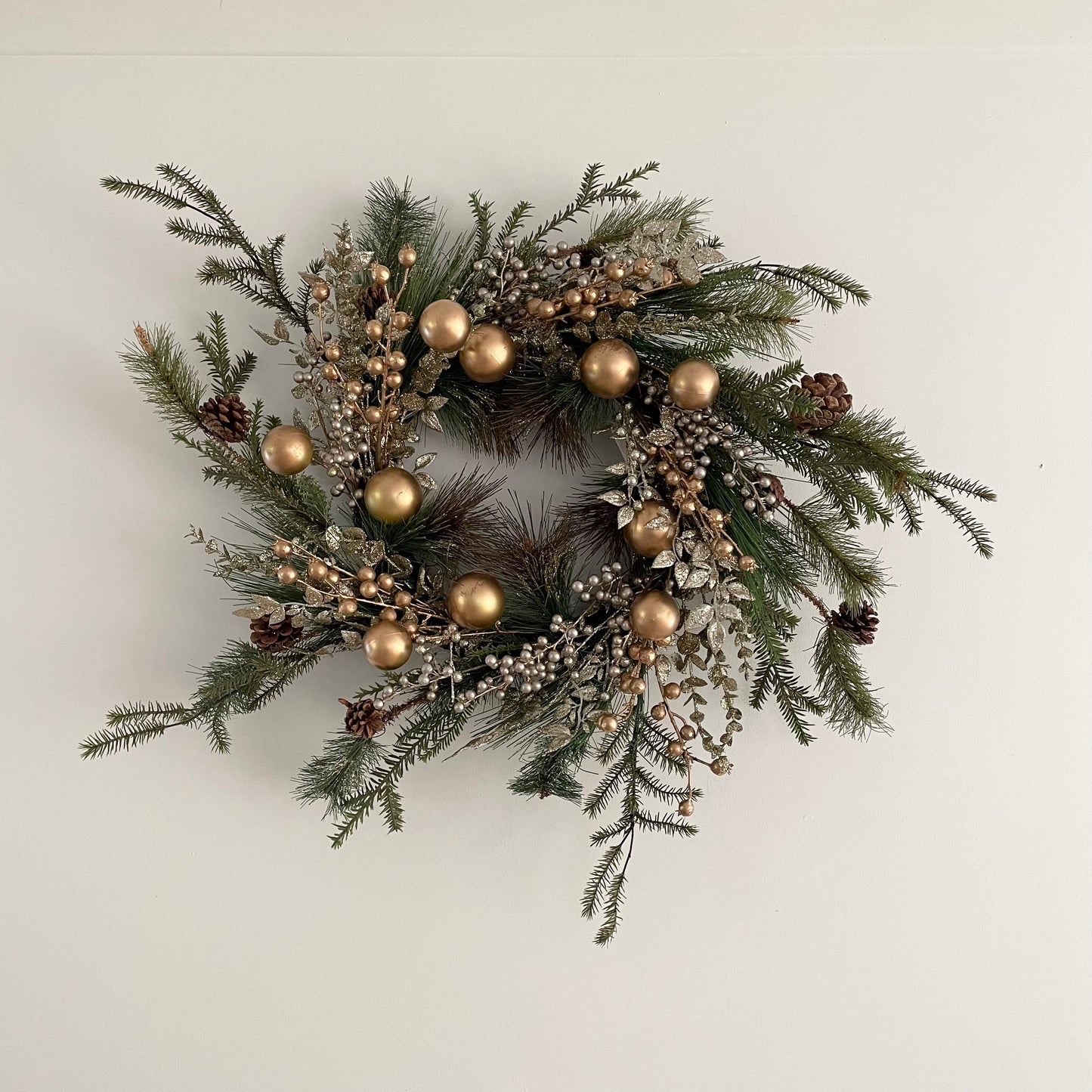 Large artificial holiday wreath