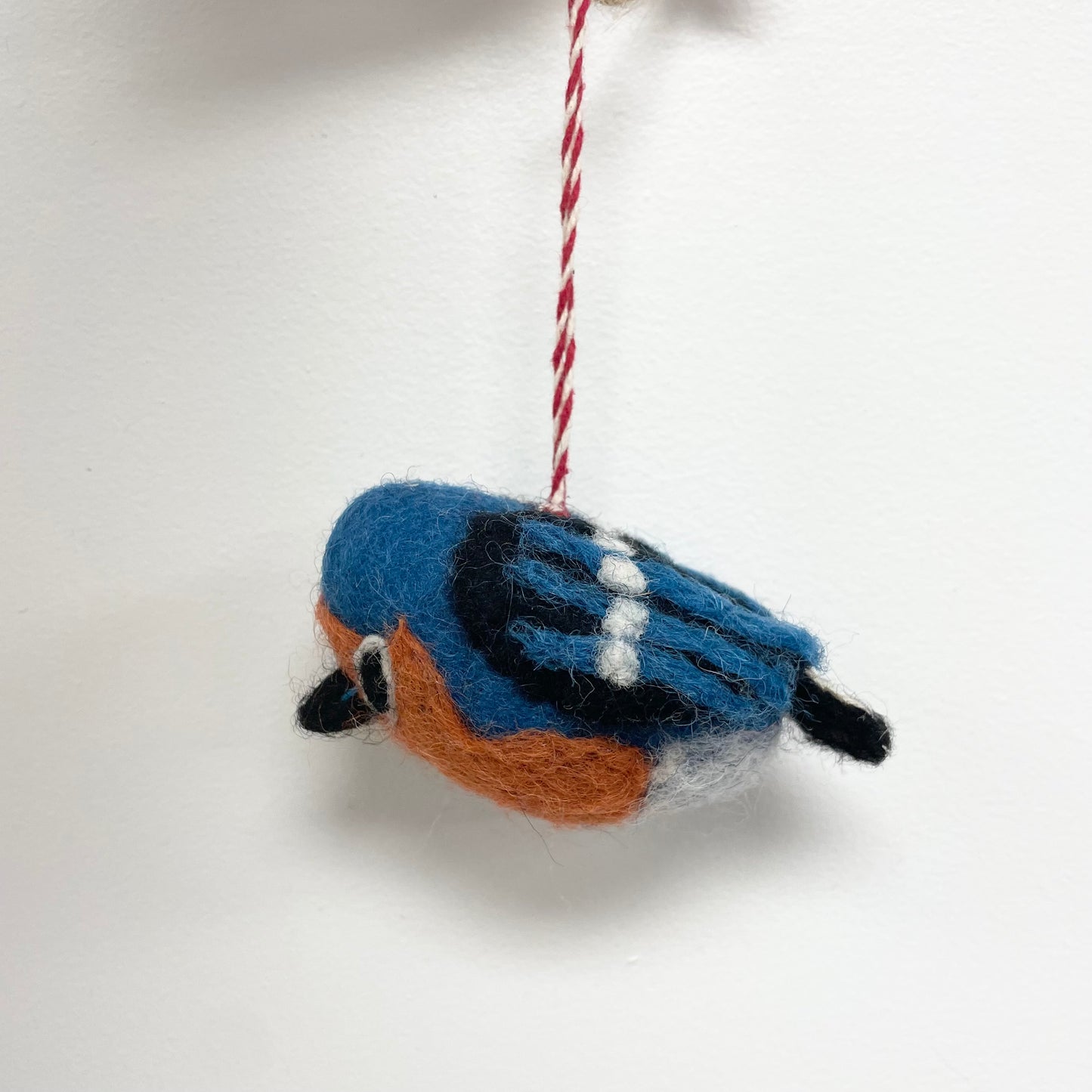 Felt blue bird ornament