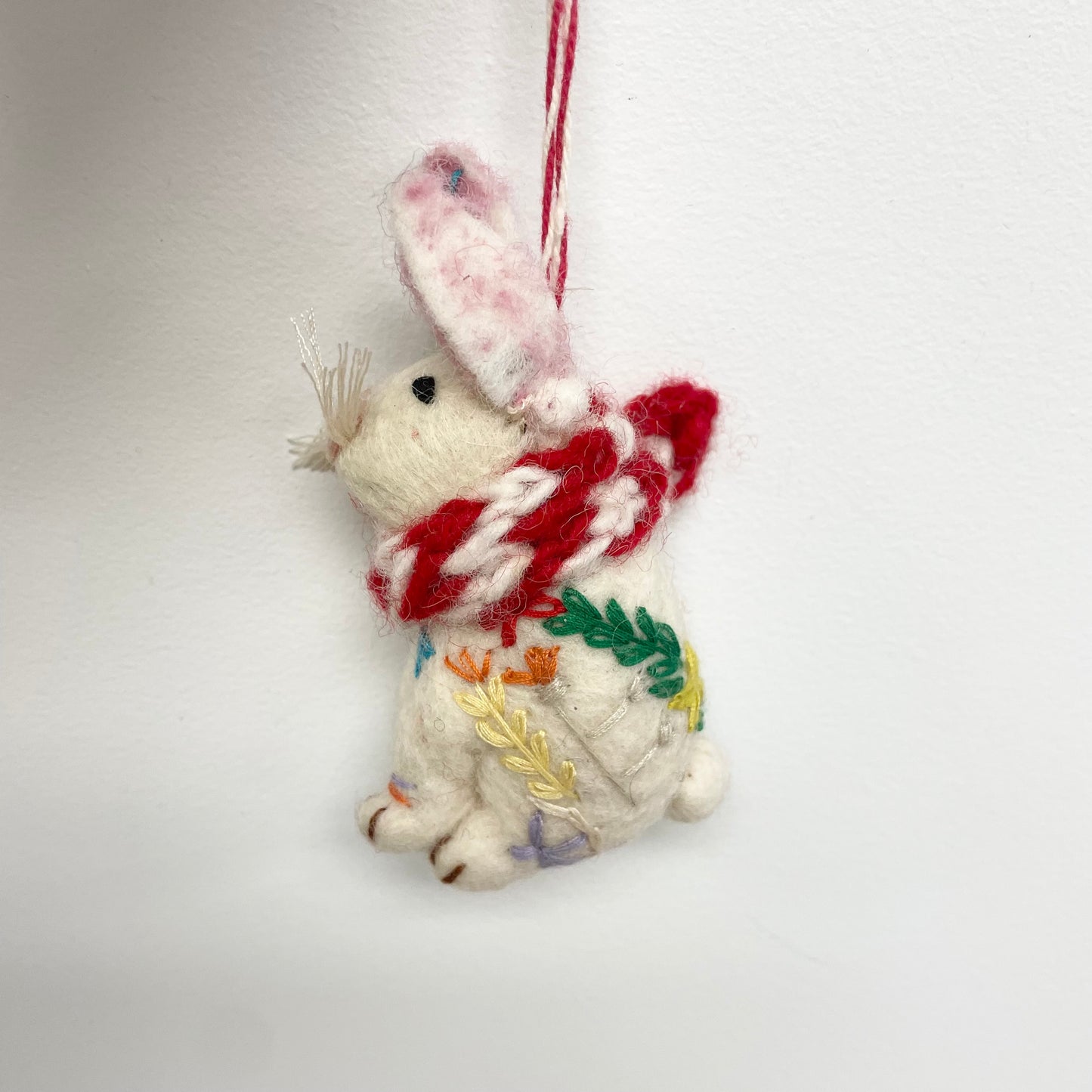 Felt rabbit ornament